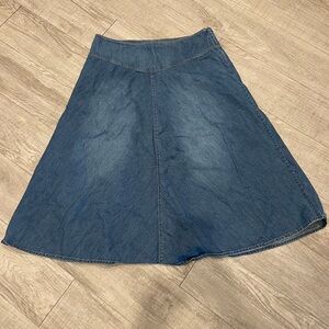 Vtg Lauren jeans co. Ralph Lauren Western style Long medium wash denim skirt 16